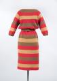 Image of Striped knit dress, worn as part of Seattle World's Fair Century 21 Fashion Show, 1962